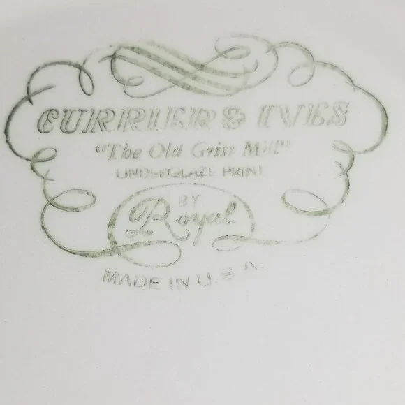 Currier & Ives Blue - Old Grist Mill - Dinner Plate - Picture 5 of 6